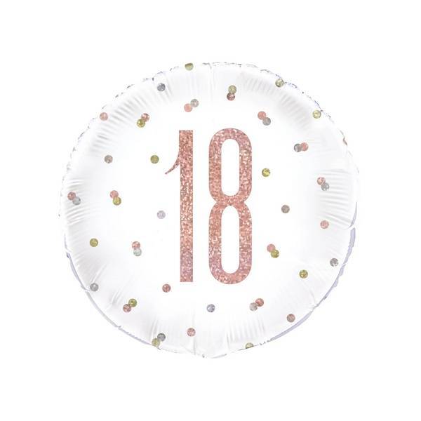Unique Party Round 18th Foil Balloon