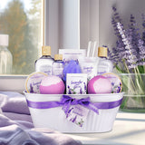 Livingandhome 12pcs Lavender Bath and Shower Set