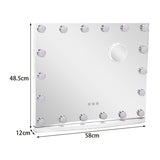 Livingandhome rectangle shaped led makeup mirror with stand, UK version