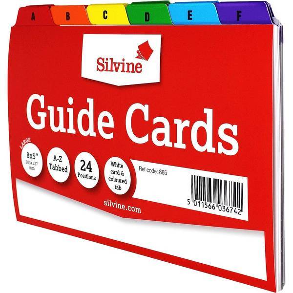 Silvine Letters Guide Cards