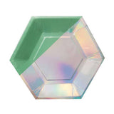 Superdrug Amscan Paper Iridescent Hexagon Dessert Plate (Pack of 8)- Buy online at McGrocer