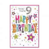 Superdrug Simon Elvin Today You Are 9th Birthday Card (Pack of 6)- Buy online at McGrocer