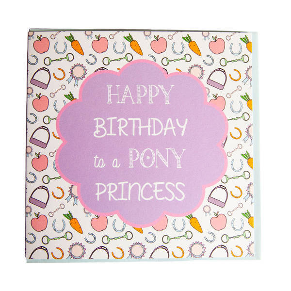 Gubblecote Pony Princess Birthday Card
