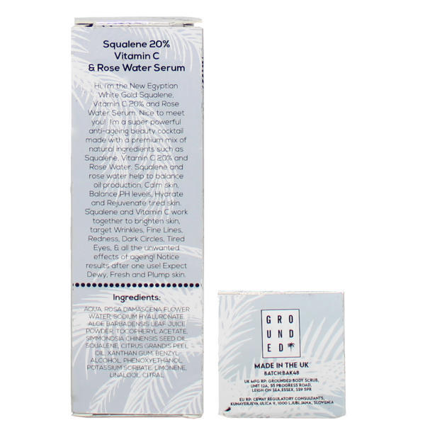 Grounded Hyaluronic Acid & Rose Water Serum 60ml