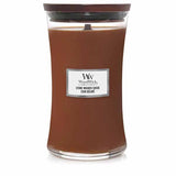 Superdrug Woodwick Large Hourglass Stone Washed Suede Candle 610g- Buy online at McGrocer