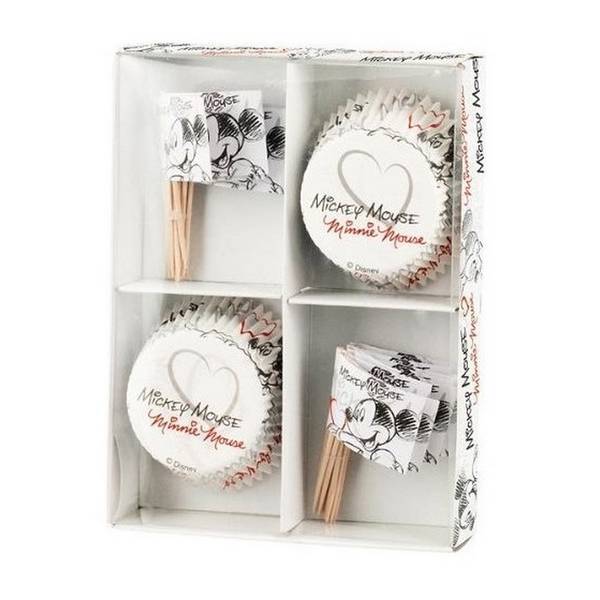Disney Mickey Mouse Muffin Cases With Picks (Pack of 30)