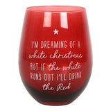 Superdrug Something Different White Christmas Stemless Wine Glass- Buy online at McGrocer