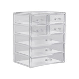 Superdrug Livingandhome Transparent Makeup Organizer with 7 Drawers- Buy online at McGrocer
