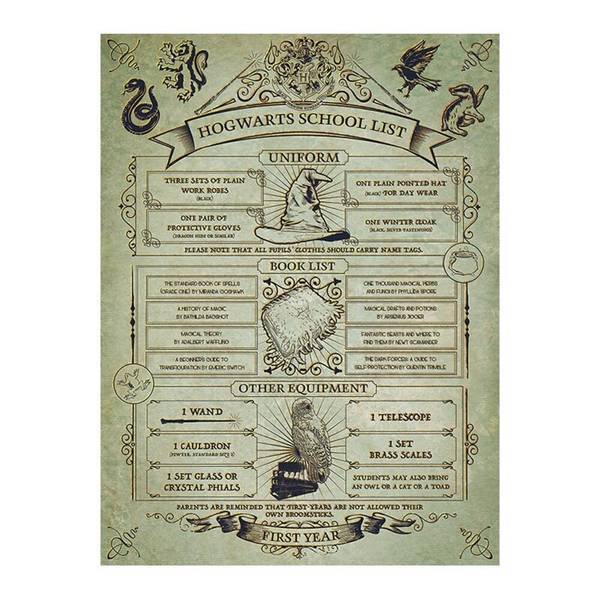Material: Canvas, Wood. Design: Hogwarts, List, Sorting Hat. 100% Officially Licensed. Packaging: Shrink Wrapped.