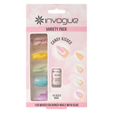 Superdrug Invogue Candy Kisses Oval Nails - Variety Pack (120 Pieces)- Buy online at McGrocer