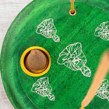 Myga Incense Cone Plate - Buddha Green