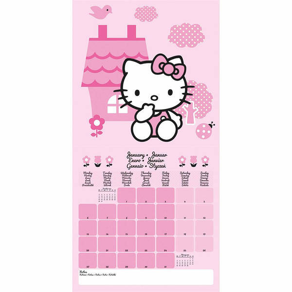 Hello Kitty 2025 Square Wall Calendar