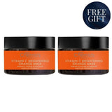 Superdrug skinChemists Vitamin C Brightening Orange Mask 50ml Duo Pack- Buy online at McGrocer