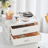 Livingandhome 2-Tier Plastic Stackable Desktop Organiser