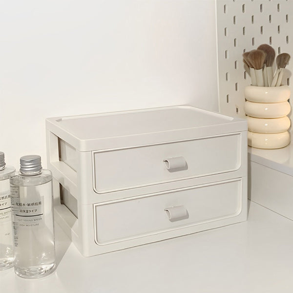 Livingandhome 2-Tier Plastic Stackable Desktop Organiser