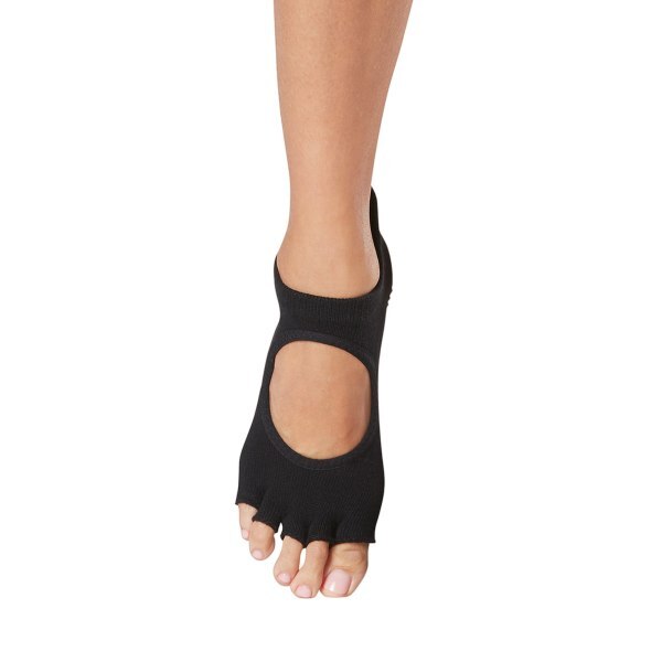 Toesox Womens Bellarina Smiley Half Toe Socks (M)