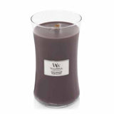 Superdrug Woodwick Large Hourglass Suede & Sandalwood Candle 610g- Buy online at McGrocer