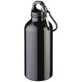 Single-Walled Aluminium Drinking Bottle with Carabiner 400ml