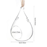 Livingandhome Drop-shaped Glass Ornament with Double Holes