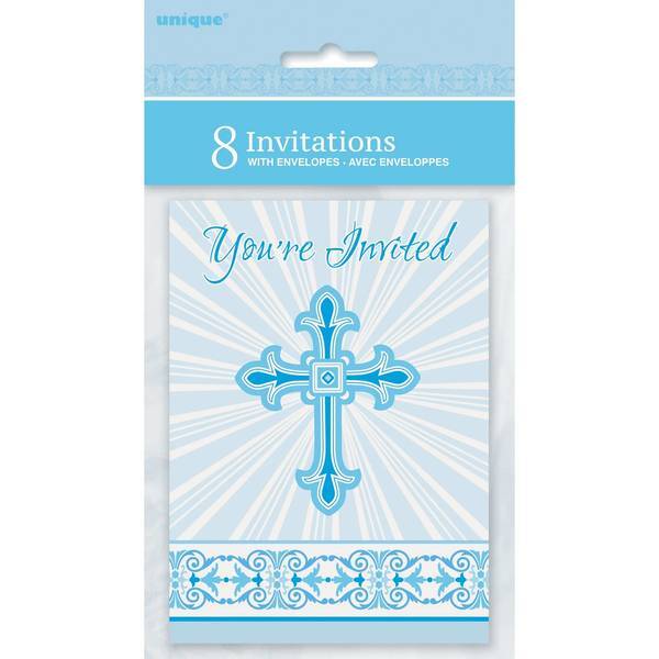 Unique Party Baptism/Christening Thank You Card (Pack of 8)