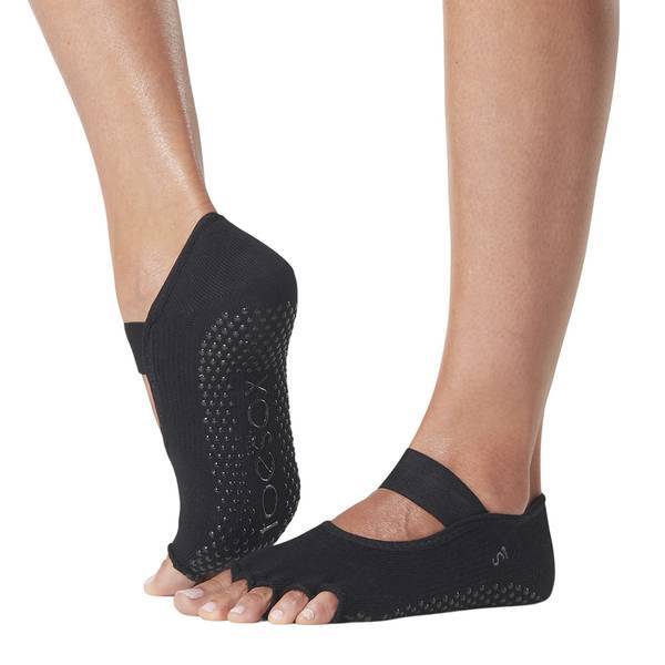 Toesox Womens Mia Nude Half Toe Socks