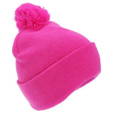 Superdrug FLOSO Kids Knitted Hi Vis Winter Bobble Hat- Buy online at McGrocer