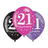Superdrug Amscan Latex 21st Birthday Balloon (Pack of 6)- Buy online at McGrocer
