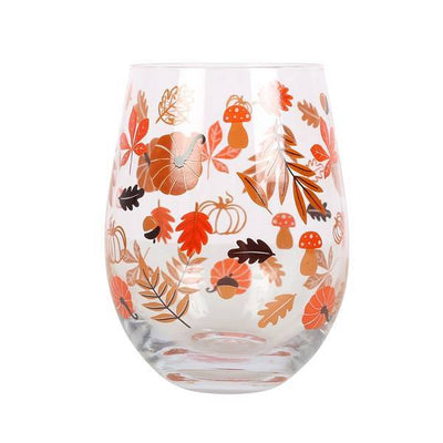 Superdrug Something Different Autumn Leaves And Pumpkins Wine Glass- Buy online at McGrocer