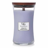 Superdrug Woodwick Large Hourglass Lavender Spa Candle 610g- Buy online at McGrocer