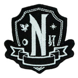 Superdrug Wednesday Nevermore Academy Crest Iron On Patch- Buy online at McGrocer