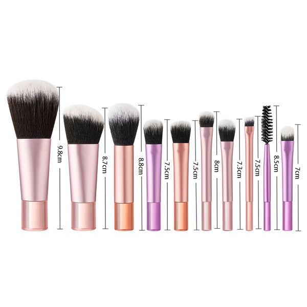 Livingandhome Set of 10 Portable Makeup Brush Tools