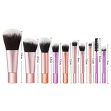 Livingandhome Set of 10 Portable Makeup Brush Tools