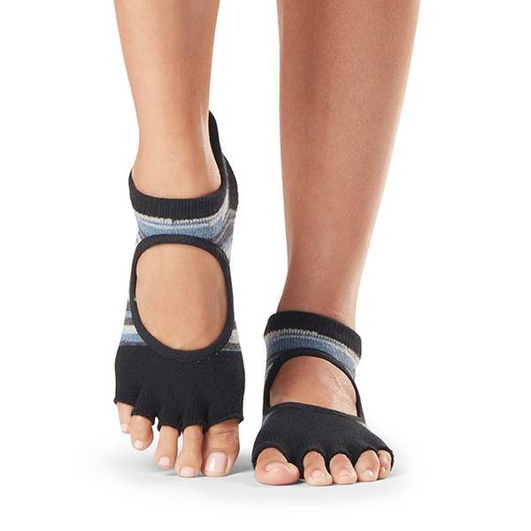 Toesox Womens Bellarina Duet Half Toe Socks (M)