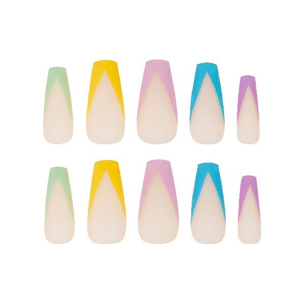 Nail HQ Long Coffin Pastel Tips