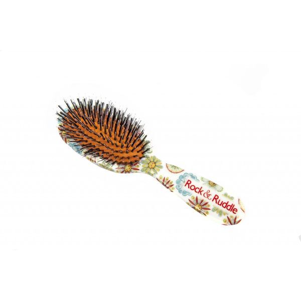 Rock & Ruddle Flowers & Faces Large Pure Bristle Hairbrush