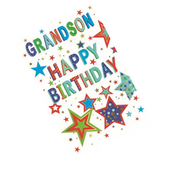 Simon Elvin Grandson Happy Birthday Card (Pack of 6)
