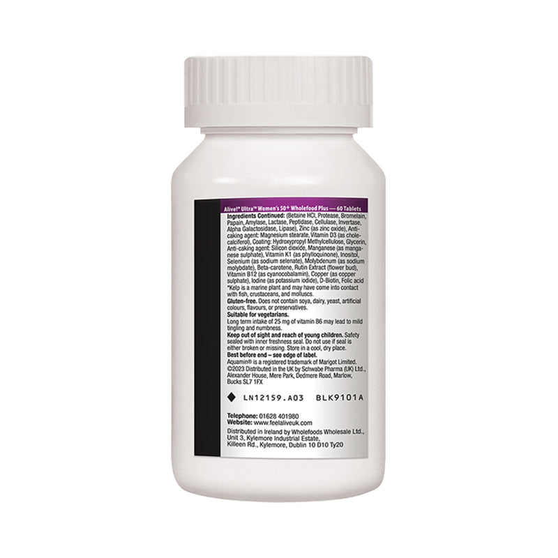 Women's 50+ Ultra Energy Multivitamin and Mineral Supplement 60 Tablets