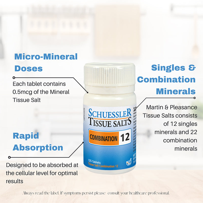 Homeopathic Twelve Mineral Tissue Salts 125 Tablets