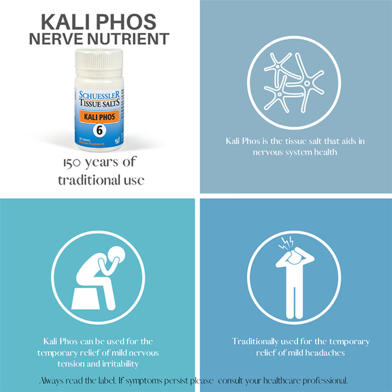 Potassium Phosphate Homeopathic Tissue Salt Support Tablets 125s