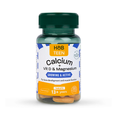 Holland & Barrett Holland Barrett Teens Growing Active Calcium Vitamin D Magnesium 30 Tablets- Buy online at McGrocer