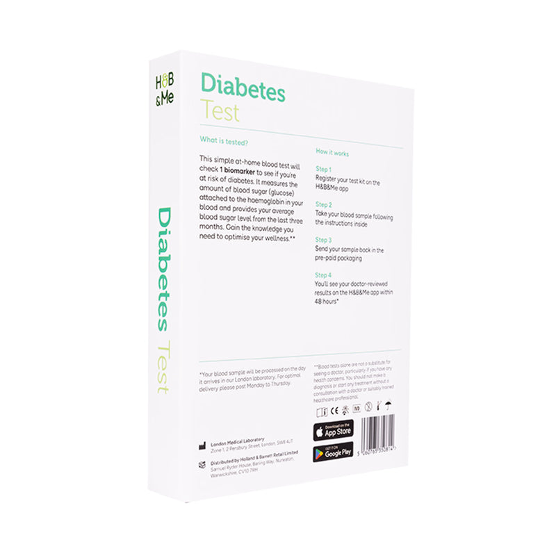 HbA1c Diabetes Blood Test Kit with Finger Prick Sample and Doctor Review