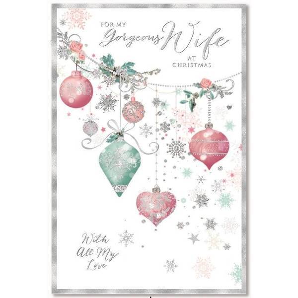 Simon Elvin For My Gorgeous Wife Christmas Card (Pack of 6)