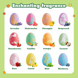Livingandhome 12Pcs Dino Egg Bath Bomb Kit with Dinosaur Toy