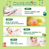 Livingandhome 12Pcs Dino Egg Bath Bomb Kit with Dinosaur Toy
