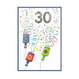 Superdrug Simon Elvin Streamers 30th Birthday Card (Pack of 6)- Buy online at McGrocer