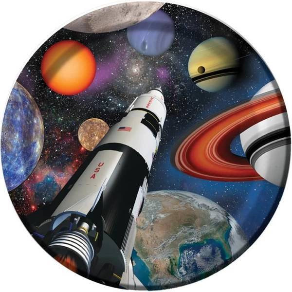 Creative Party Outer Space Disposable Plates (Pack of 8)