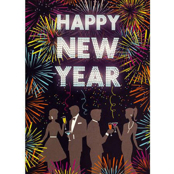 Simon Elvin Couples New Year Wishes Cards (Pack of 6)
