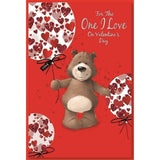 Simon Elvin One I Love Hearts Valentine Card (Pack of 6)