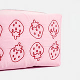 Skinnydip London Strawberry Quilted Makeup Bag 100% TPU
