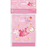 Unique Party Baby Shower Thank You Card (Pack of 8)